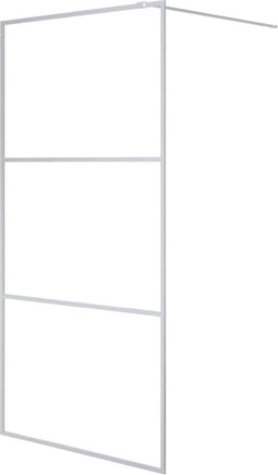 vidaXL - Inloopdouchewand - 100x195 - cm - transparant - ESG-glas - zilverkleurig