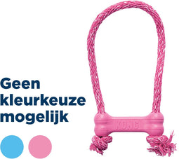 Kong Goodie Bone - Kauwbestendig rubber - Voor puppy's - Blauw/Roze (1 ST)