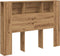 vidaXL - Hoofdbordkast - 140x18,5x102,5 - cm - bewerkt - hout - artisanaal - eiken