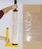 Raadhuis handafroller - voor stretchfolie - metaal geel - RD-351197