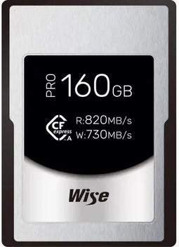 Wise CFX-A160P - CFexpress 2.0 Type A - 160GB - 820MB/s lezen - 730MB/s schrijven