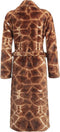 ZoHome Giraffe Badjas Lang - Fleece - Maat M - Orange