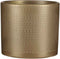 Mica Decorations Bloempot Era - Voordeelset van 2 bloempotten Keramiek rond goud reliëf - 17x Ø 19 cm