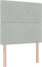 vidaXL - Hoofdbord - met - Kristallen - Knopen - in - Gebogen - Lichtgrijs - 100 - cm - van - Velours