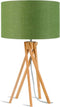 GOOD&MOJO Tafellamp Kilimanjaro - Groen/Bamboe - Ø32cm - Scandinavisch,Bohemian