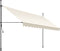tectake® Klemluifel - Balkonluifel met handzwengel - UV-bestendig en waterafstotend - Breedte 400 cm - Beige