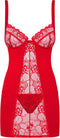 Heartina Negligé Met String - Rood