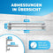 LOBUX® - Handdoekstang zonder boren - 60cm, roestvrij staal - Handdoekstang badkamer dubbel,