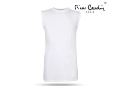 Pierre Cardin Mouwloos T-shirt – Wit – 100% Katoen – Maat L – Luchtig & Stijlvol voor de Zomer