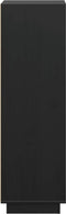 vidaXL - Hoge - kast - 37x34x110 - cm - massief - grenenhout - zwart
