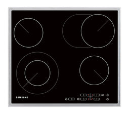 Samsung NZ64F5RD9ABEF - Keramische kookplaat - 7200 W - Zwart/Roestvrijstaal