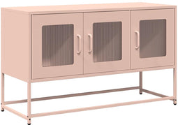 vidaXL - Tv-meubel - 100,5x39x60,5 - cm - koudgewalst - staal - roze
