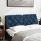 vidaXL - Hoofdbordkussen - 140 - cm - stof - blauw