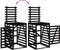 vidaXL - Containerberging - viervoudig - massief - grenenhout - zwart