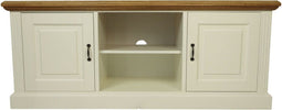 Tv meubel Provence - 150x45x62 - Wit/naturel - Eiken