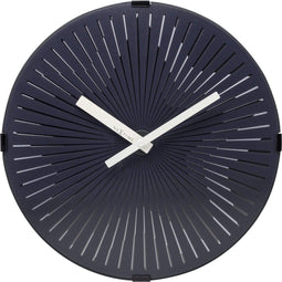 NeXtime - Wandklok - 30cm - Plastic - Bewegend- Wit - 'Motion Star'