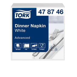 Tork - Dinerservet advanced vierdevouw 150 vel wit