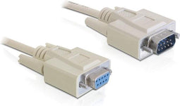 Delock Sub-D9 - Seriële Kabel 500cm - Beige