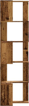 vidaXL - Boekenkast - 5-laags - hoek - 50x50x179 - cm - bewerkt - hout - oud - houtkleur