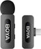 BOYA BY-V10 (V2.0) - Microfoon met bevestigingsclip - Draadloos 20 - 16000 Hz - Zwart