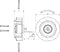 Ecofit 2RRE45-250X50R L47-A3 Radiaalventilator 230 V/AC 1400 m³/h (Ø x h) 252 mm x 103.5 mm