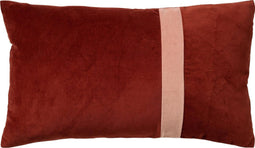 Dutch Decor PIPPA - Sierkussen velvet Muted Clay 30x50 cm - roze - Inclusief binnenkussen