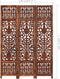 vidaXL - Kamerscherm - 3 - panelen - handgesneden - 120x165 - cm - mangohout - bruin