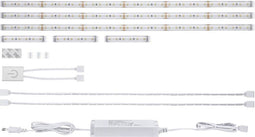 PAULMANN MaxLED 500 LED-strip keukenset met touchschakelaar warmwit 3x60 cm zilver gecoat