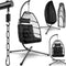tectake® Ariane - Luxe Hangstoel - Opvouwbaar en draaibaar - Dikke kussens - Zwart