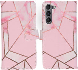 iMoshion Hoesje Geschikt voor Samsung Galaxy S23 Plus Hoesje Met Pasjeshouder - iMoshion Design Softcase Bookcase - Roze / Pink Graphic