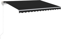 vidaXL - Luifel - automatisch - met - LED - en - windsensor - 450x300 - cm - antraciet