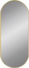 vidaXL - Wandspiegel - 70x30 - cm - ovaal - goudkleurig