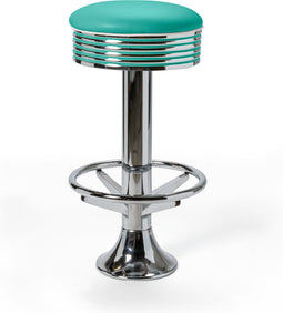 Bel Air Retro Barkruk BS-27 Footring Turquoise
