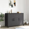 vidaXL - Dressoir - 100,5x39x72 - cm - staal - zwart