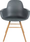 Zuiver Albert Kuip Eetkamerstoelen met armleuning Donkergrijs - Set van 2