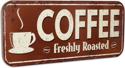 EEN BLIKKEN MUURPLAAT "COFFEE"