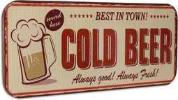 EEN BLIKKEN MUURPLAAT "COLD BEER"