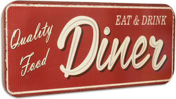 EEN BLIKKEN MUURPLAAT "DINER"