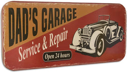 EEN BLIKKEN MUURPLAAT "GARAGE OPEN 24H"