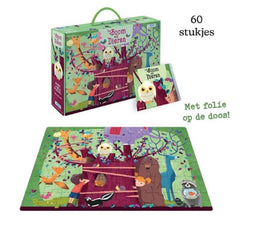 Een boom vol dieren - boek + giga puzzel