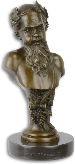 EEN BRONZEN BORSTBEELD VAN BACCHUS