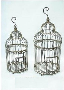 EEN PAAR WITTE IJZEREN VOGELKOOITJES