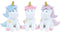 Eenhoorn Serviesset voor kinderen - FUN HOUSE - 006319 - 2 Borden, 2 Besteksets en 1 Zachte Knuffel