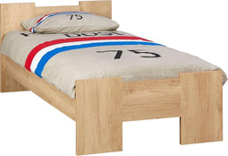 Eenpersoonsbed 90X210 cm - Nebreska Eiken - Wouw