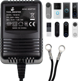 Tool Meister BA18 - Adapter voor Smart Deurbel - 18V AC 1A 18W - 5 Meter Kabel