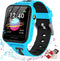Eenvoudige Smartwatch voor kinderen met touchscreen - Blauw - Engelstalig - Kids Smartwatch - Muziekspeler met SD-kaart - 7 Puzzel Games - Call SOS - Camera - Alarm - Recorder - Calculator - Mp3 - Geen GPS