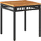 Tuintafel 38x38x42 cm poly rattan en acaciahout zwart