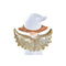 Kerstversiering DKD Home Decor Porselein Engel (7 x 5 x 14 cm) (2 Stuks)