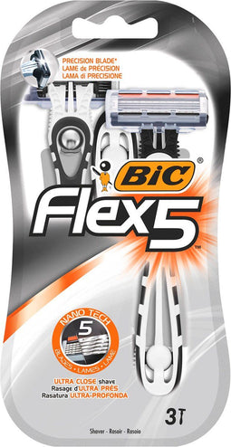BIC Flex 5 Wegwerp Scheermesjes - 5 bewegende mesjes voor mannen - 3 Stuks