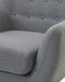 MOTALA - Chesterfield fauteuil - Grijs - Polyester